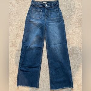 Oat New York Dark Blue Wide Leg Jeans